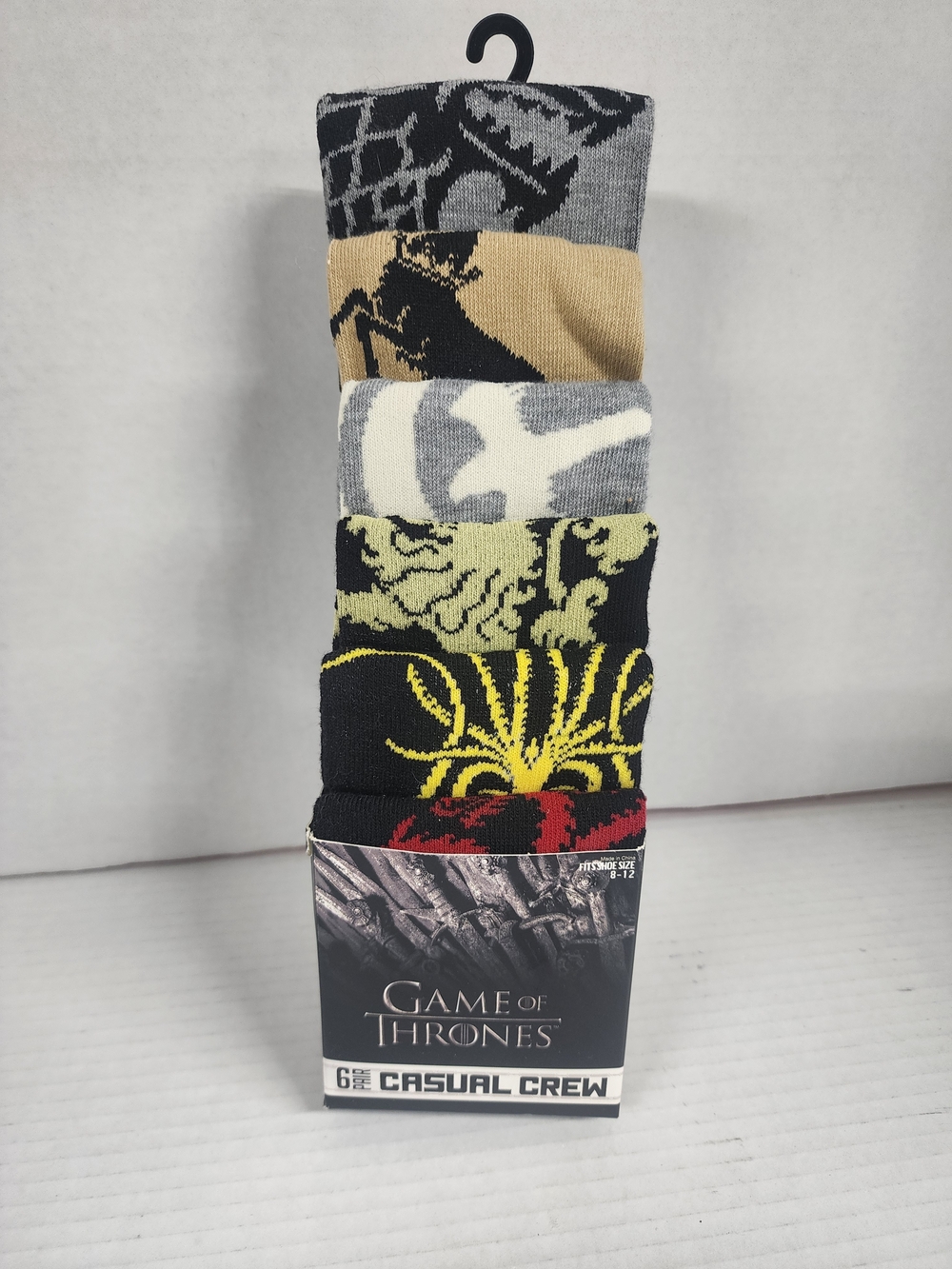 NWT Game of Thrones 6-Pack Crew Men's Socks